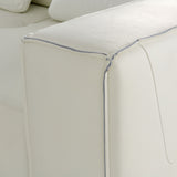 VIG Furniture Lamod Italia Hollywood - Italian White Leather LAF Chaise Sectional Sofa VGCC-HOLLYWOOD-WHT-LAF-SECT