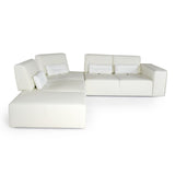 VIG Furniture Lamod Italia Hollywood - Italian White Leather LAF Chaise Sectional Sofa VGCC-HOLLYWOOD-WHT-LAF-SECT