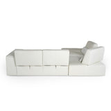 VIG Furniture Lamod Italia Hollywood - Italian White Leather LAF Chaise Sectional Sofa VGCC-HOLLYWOOD-WHT-LAF-SECT