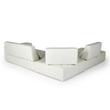 VIG Furniture Lamod Italia Hollywood - Italian White Leather LAF Chaise Sectional Sofa VGCC-HOLLYWOOD-WHT-LAF-SECT