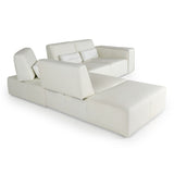 VIG Furniture Lamod Italia Hollywood - Italian White Leather LAF Chaise Sectional Sofa VGCC-HOLLYWOOD-WHT-LAF-SECT