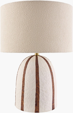 Livabliss Hombori Ceramic and Iron Table Lamp with Linen Shade for Living Room or Bedroom HOM-001