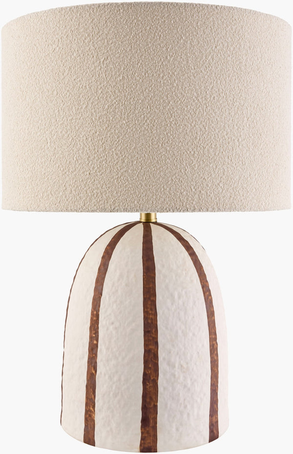 Livabliss Hombori Ceramic and Iron Table Lamp with Linen Shade for Living Room or Bedroom HOM-001