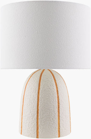 Livabliss Hombori Ceramic Arts and Crafts Table Lamp with Linen Shade for Warm Ambient Glow HOM-002