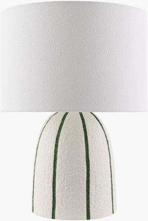Livabliss Hombori Ceramic Iron Arts and Crafts Accent Lamp with Linen Shade for Living Rooms HOM-003