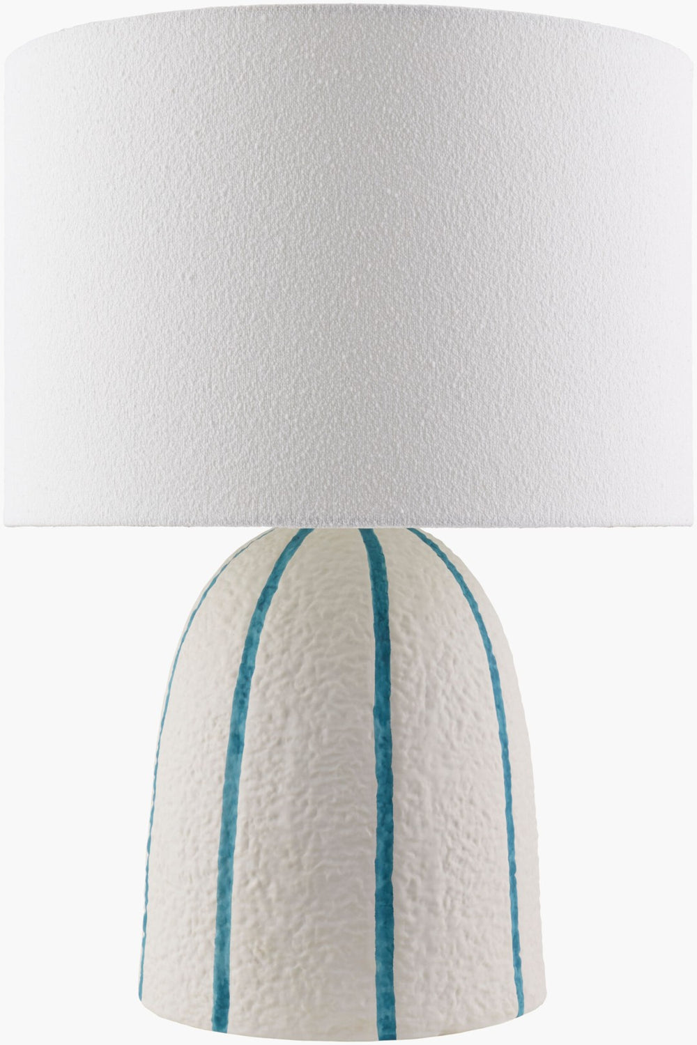 Livabliss Hombori Ceramic Arts and Crafts Table Lamp with Linen Shade for Bedroom Reading HOM-005