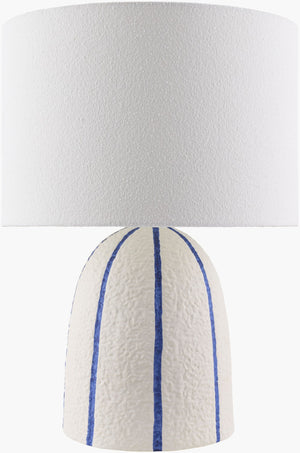 Livabliss Hombori Ceramic Arts and Crafts Table Lamp with Linen Shade for Living Room HOM-006
