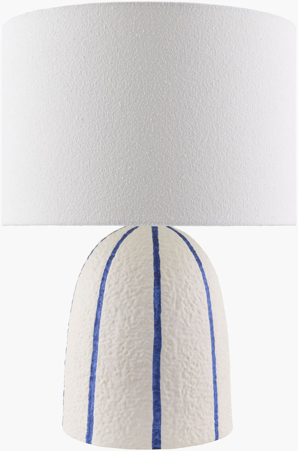 Livabliss Hombori Ceramic Arts and Crafts Table Lamp with Linen Shade for Living Room HOM-006