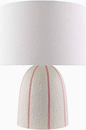 Livabliss Hombori Ceramic Arts and Crafts Accent Lamp with Linen Shade for Warm Ambient Glow HOM-007