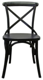 Primitive Collections Saloon Black Chair - Set of 2 PCSH112BLK10 Black