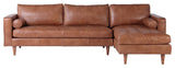 Primitive Collections Roma Sectional Sofa PCWM02260SECTCOG10 Brown