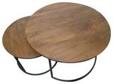 Primitive Collections Nova Nesting Coffee & side Table -- Sold as a Set PC160809010 Brown