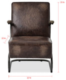 Primitive Collections Brazilian Accent Chair PCJ01810 Chocolate