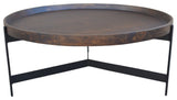 Primitive Collections Round Tray Top Coffee Table PC18020610 Brown