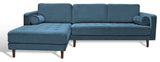 Primitive Collections Roma Sectional Sofa PC8132BLSECT10 Spa Blue