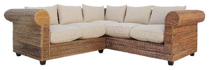 Primitive Collections Samantha Fabric Sectional OutDoor Sofa PCLT11910 White/Natural