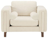 Bespoke Fabric White Boucle Chair