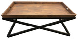 Primitive Collections Monaco Square Tray Top Coffee Table PC191022610 Brown