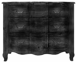 Primitive Collections Dove Hand Carved Dresser PCBR281BLK10 Black