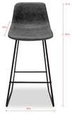 Primitive Collections Alec Counter Stool - Set of 2 PCUB641HISLAND10 Gray