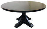 Primitive Collections Round Salvaged Dining Table Antique Black PCSATB10 Black