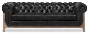 Primitive Collections MOD Chesterfield Black Tufted Leather Sofa PC2570310 Black