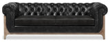 MOD Chesterfield Black Tufted Leather Sofa