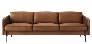 Primitive Collections Milan Leather Sofa PC82MLBR10 Brown