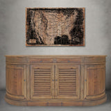 Primitive Collections Carolina Shutter Buffet PC21080110 Brown