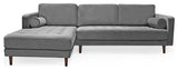 Primitive Collections Roma Sectional Sofa PCWM022SECTGRAY10 Gray