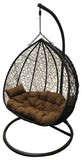 Egg Drop Swing Chair - Durable Outdoor Fun for Your Backyard, Patio, or Garden with Solid Metal Base