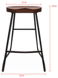 Primitive Collections Ranch Barstool - Set of 2 PCLR906510 Brown