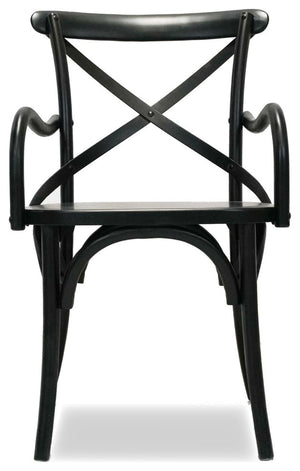 Primitive Collections Saloon Arm Dining Chair - Set of 2 PC2048BLK10 Black