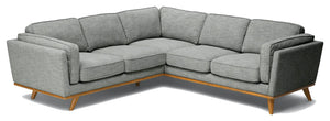 Primitive Collections Macadamia Gray Fabric Sectional Sofa PC8145GREYSECT10 Gray