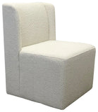 Primitive Collections Sylvia Boucle Swivel Dining Chair - Set of 2 PC818610 White