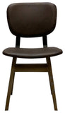 Copper Leather Dining Chair - Timeless Solid Elm Design, Stylish Comfort for Your Dining Space!