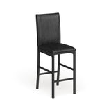 Homelegance By Top-Line Aristos Metal Upholstered Counter Height Chairs (Set of 4) Black Metal