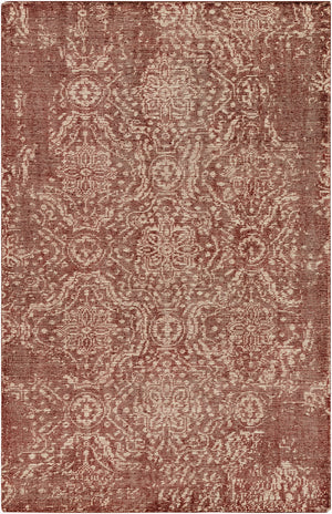 Surya Hoboken Handmade 2' X 3' Wool Rug - Modern Design, Lightweight, Durable, Perfect For Any Room! Burgandy Wool Hoo1011-69