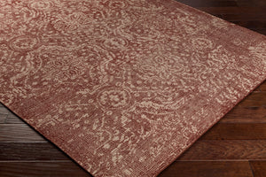 Surya Hoboken Handmade 2' X 3' Wool Rug - Modern Design, Lightweight, Durable, Perfect For Any Room! Burgandy Wool Hoo1011-69