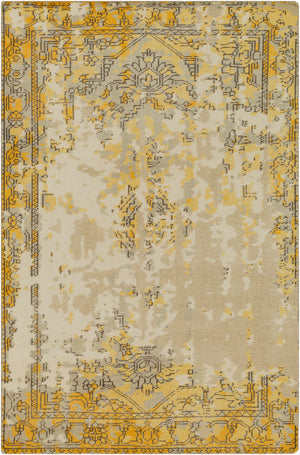 Surya Hoboken Handmade 2' X 3' Wool Rug - Modern Design, Lightweight, Durable, Perfect For Any Room! Yellow Wool Hoo1016-23