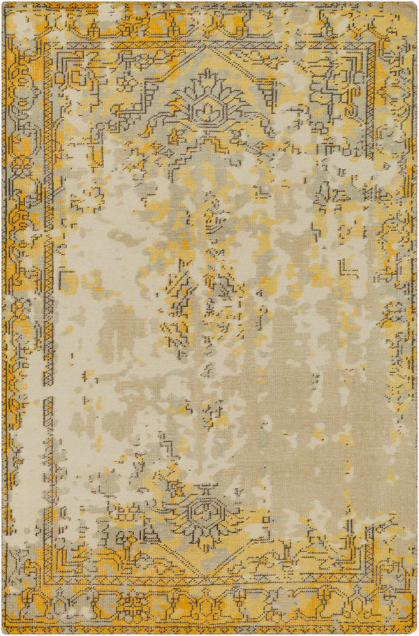 Surya Hoboken Handmade 2' X 3' Wool Rug - Modern Design, Lightweight, Durable, Perfect For Any Room! Yellow Wool Hoo1016-23