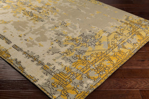Surya Hoboken Handmade 2' X 3' Wool Rug - Modern Design, Lightweight, Durable, Perfect For Any Room! Yellow Wool Hoo1016-23