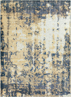 Surya Hoboken Handmade 2' X 3' Wool Rug - Modern Design, Lightweight, Durable, Perfect For Any Room! Dark Blue Wool Hoo1018-811