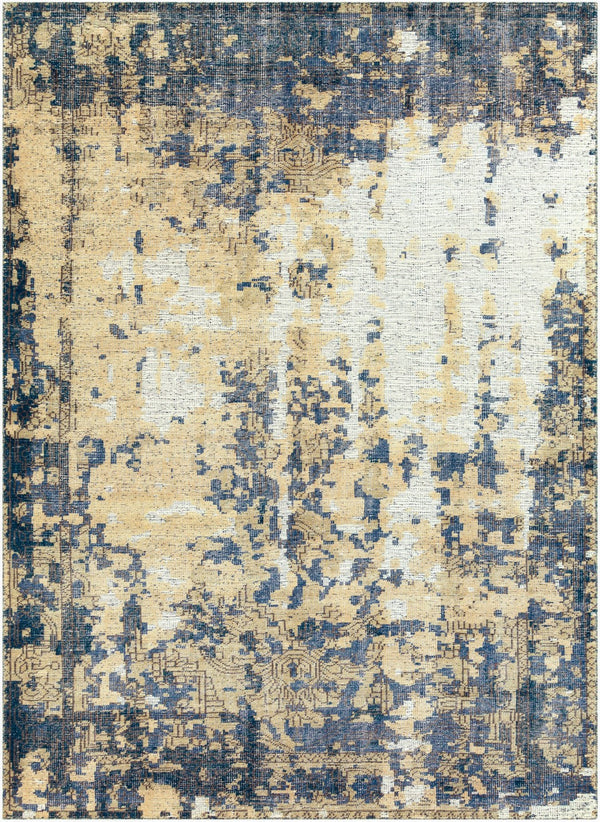 Surya Hoboken Handmade 2' X 3' Wool Rug - Modern Design, Lightweight, Durable, Perfect For Any Room! Dark Blue Wool Hoo1018-811