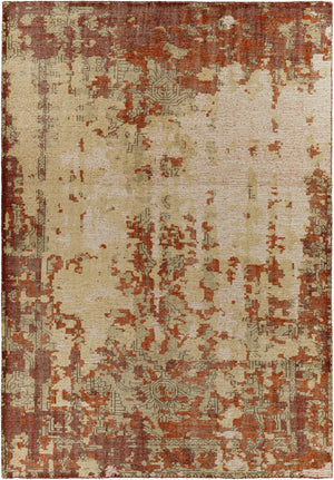 Surya Hoboken Handmade 2' X 3' Wool Rug - Modern Design, Lightweight, Durable, Perfect For Any Room! Orange Wool Hoo1019-913