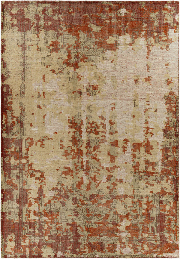 Surya Hoboken Handmade 2' X 3' Wool Rug - Modern Design, Lightweight, Durable, Perfect For Any Room! Orange Wool Hoo1019-913