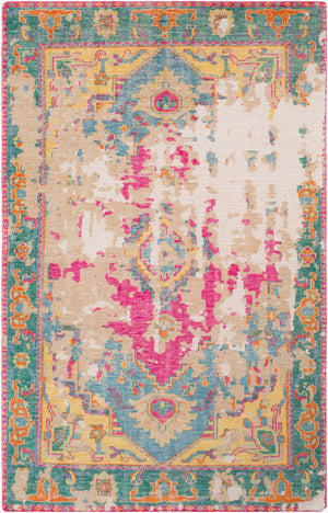 Surya Hoboken Handmade 2' X 3' Wool Rug - Modern Design, Lightweight, Durable, Perfect For Any Room! Teal Wool Hoo1020-69