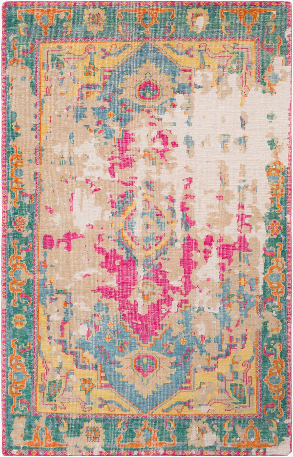Surya Hoboken Handmade 2' X 3' Wool Rug - Modern Design, Lightweight, Durable, Perfect For Any Room! Teal Wool Hoo1020-69