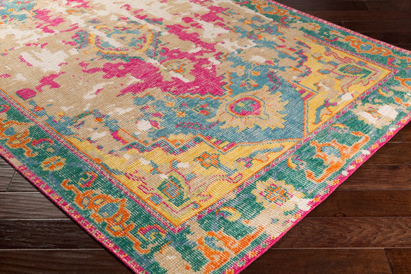 Surya Hoboken Handmade 2' X 3' Wool Rug - Modern Design, Lightweight, Durable, Perfect For Any Room! Teal Wool Hoo1020-69