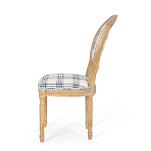 English Elm Christopher Knight Home® - Kd Upholstered Dining Chairs - Elegant French Country Design With Round Backrest & Fluted Legs 60352.00DBLUPLD